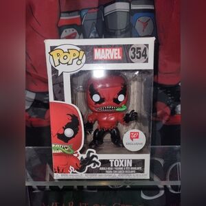 Funko Pop! Marvel Toxin Figure in Red and Black